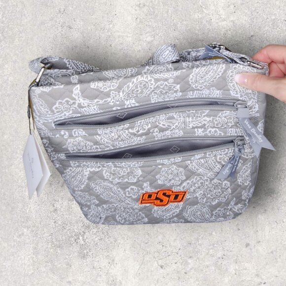 Vera Bradley Collegiate Crossbody - Oklahoma State University - Gray - NWT - Picture 6 of 7